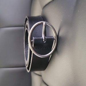 Black American Eagle Belt with Silver Buckle